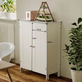 Szafka regał komoda łazienka przedpokój loft 2 drzwi biała wysoka 80 cm