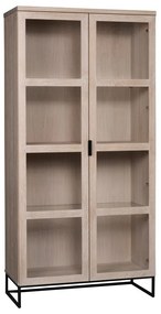 Naturalna witryna z litego drewna dębowego 95x195 cm Everett – Rowico