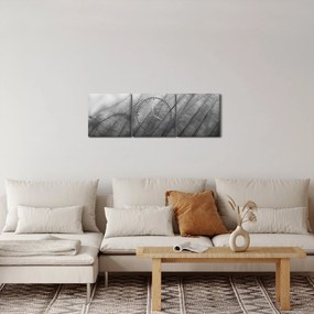 Obraz - Trawa na wietrze (z zegarem) (90x30 cm)