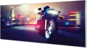 Szkło do Kuchni na Ścianę Motocykl w Miejskiej Scenerii