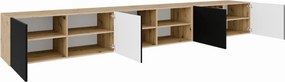 Szafka RTV wisząca MIVO 300 cm do Salonu pod Telewizor - Dąb artisan