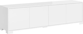 Stojak pod telewizor 4-drzwiowy Lumina 172x40x48 cm, biały połysk