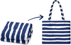 Ręcznik plażowy-torba 2w1 80x160 niebieski 80x160 cm