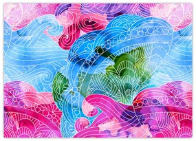 Obraz - Kolorowe fale (70x50 cm)