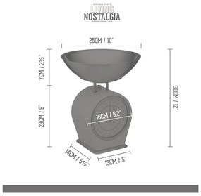 Kremowa waga kuchenna Kitchen Craft Living Nostalgia, nośność 4 kg