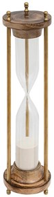 Klepsydra piaskowa z drewna mango SARAH, wys. 37,5 cm