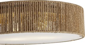 Lampa sufitowa Japandi naturalna z abażurem 38 cm 2-źródła światła - Luz