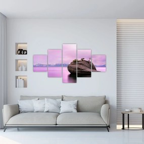 Obraz kamienia w morzu (125x70 cm)