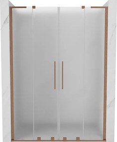 Mexen Velar L Duo drzwi prysznicowe rozsuwane 150 cm, szron, miedź szczotkowana - 871-150-003-32-65
