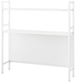 Metalowa nadstawka na biurko JENNY, 950 x 980 x 220 mm, biała