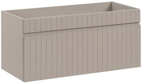 Beżowa szafka umywalkowa z lamelami 100 cm Z7-E42