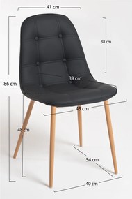 Zestaw 4 Krzese Plazi