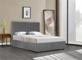 Łóżko „Mia” ze skrzynią - 160 x 200 cm - Szare