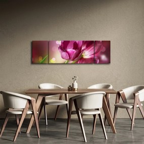 Obraz różowych tulipanów (170x50 cm)