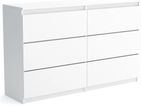 Duża komoda 6 SZUFLAD Szafka 120 cm ARIA Biały
