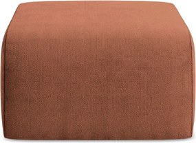 Podnóżek z tkaniny szenilowej w kolorze terakoty Lani – Makamii