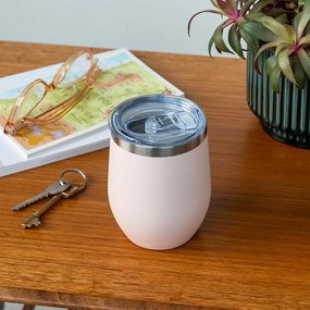 Jasnoróżowy kubek podróżny 350 ml – Rex London
