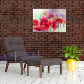 Obraz na szkle maków (70x50 cm)