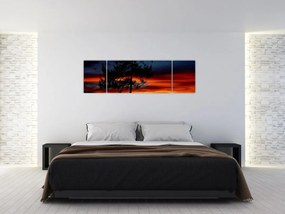 Obraz - Sylwetka wilka (170x50 cm)
