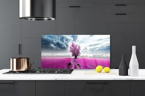 Panel Szklany Drzewo na Horyzoncie Łąki