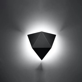 Kinkiety nowoczesny Solara, stal - 2 źródło światła 3000K - L.27 x H.25 cm - czarny