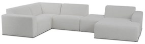 Biały narożnik z materiału bouclé (w kształcie litery U) Roxy – Scandic