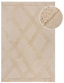 Beżowy bawełniany dywan 80x150 cm Tessa Diamond – Flair Rugs