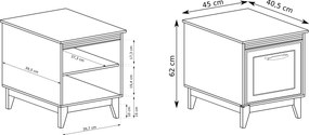 Szafka Nocna 229 CUNEO 45 cm Stolik Nocny do Sypialni
