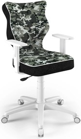 Krzesło obrotowe dla młodzieży Duo White rozmiar 5 (146-176,5 cm) z wzorami