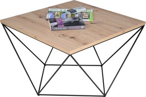 Loftowy stolik kawowy dąb artisan + czarny B8-E01
