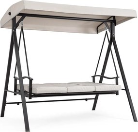 Antracytowo-beżowa metalowa huśtawka ogrodowa Taurus – Bizzotto