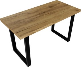 Stół kuchenny w stylu industrialnym Vini 135x65 craft złoty