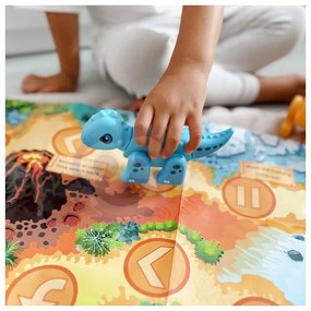 Woopie zestaw konstrukcyjny 2w1 gra planszowa dinozaury + kostka 46 el.