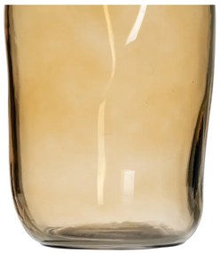 Szklany wazon w kolorze ochry (wysokość 35 cm) Amber – Ixia