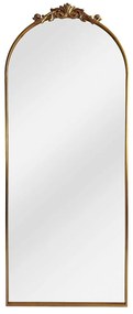 Duże lustro w stylu romantycznym z ramą - Metal - szer. 65 x Wys. 165 cm - Złoty - INARI