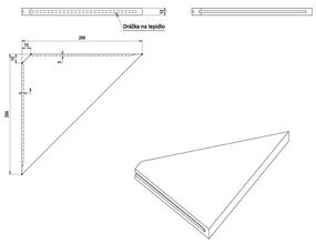 SAPHO AE200-4033 Abeline półka narożna rockstone 20 x 20 cm, concrete