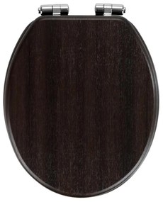 WENKO 22015100-deska sedesowa WC WENGE 35,5x42,5 cm brązowo-srebrna