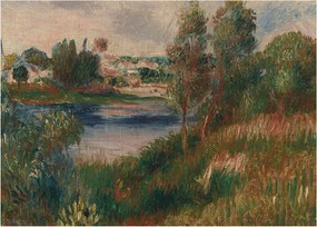 Obraz - Auguste Renoir, Landscape at Vetheuil, reprodukcje (70x50 cm)