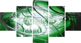 Zielony abstrakcyjny obraz (125x70 cm)