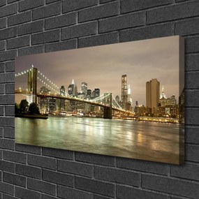 Obraz drukowany na płótnie Światła Nocnego Mostu