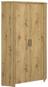 Narożna szafa na ubrania z półkami dąb artisan - Toreso 16X