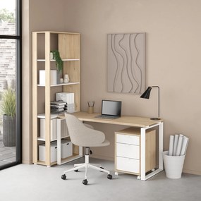 Kontenerek na kółkach 3 szuflady Sign jackson hickory/biały mat