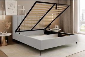 Łóżko Mona Slim III 140 Tkanina VELUTTO 15 stelaż metalowy