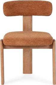 Ceglaste tapicerowane krzesła zestaw 2 szt. Nadia – MOME