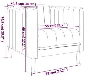 Tapicerowany fotel wypoczynkowy taupe Barnet 3X