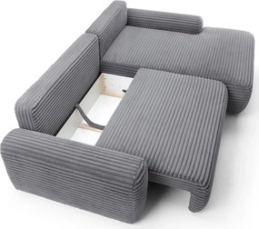 Ciemnoszary narożnik sztruksowy do salonu C9-F72