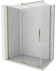 Mexen Velar kabina prysznicowa rozsuwana 130 x 75 cm, transparent, złota - 871-130-075-01-50