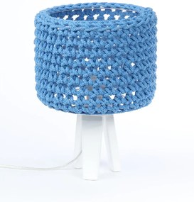Lampa stołowa COTTON WOOD niebieska BPS KONCEPT
