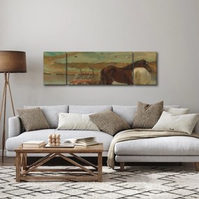 Obraz - Edgar Degas, Horses in a Meadow, reprodukcje (170x50 cm)