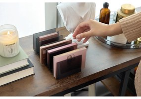 Organizer łazienkowy na kosmetyki z plastiku z recyklingu w kolorze matowej czerni Palette Station – iDesign